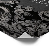 Poster Magnifique design mariage gothique foncé. (Coin)