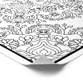 Poster Magnifique Dessin de Mandala de Fleur pour Coloria (Coin)