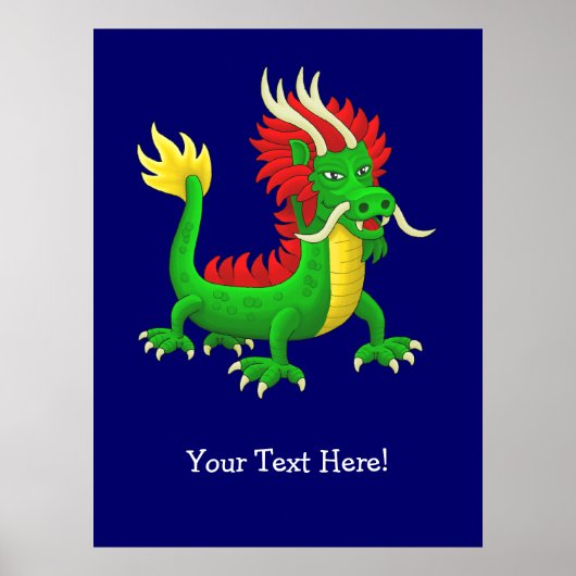 Poster Magnifique Dragon Chinois (Devant)