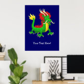 Poster Magnifique Dragon Chinois (Bureau à domicile)