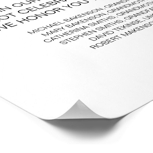 Poster Magnifique En Mémoire Amoureuse, Table commémorati (Coin)