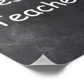 Poster Magnifique Enseignant Chalkboard Design Classe Déc (Coin)