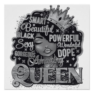 Poster Magnifique Extraordinaire Black Queen Melanin Sist