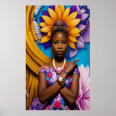 Poster Magnifique femme africaine avec montre (Devant)