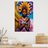 Poster Magnifique femme africaine avec montre (Cuisine)