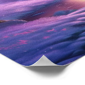 Poster Magnifique fond violet sur une nuit d'hiver (Coin)