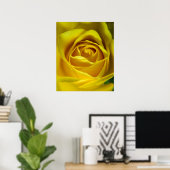 Poster Magnifique image macro rose jaune (Bureau à domicile)