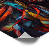 Poster Magnifique imprimé de robe de tête indienne (Coin)