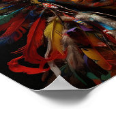 Poster Magnifique imprimé de robe de tête indienne (Coin)