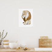 Poster Magnifique Lion Imprimer par Wallace Tripp (Cuisine)