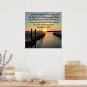 POSTER MAGNIFIQUE MATTHEW 11:28 COUCHER DE SOLEIL SUR LA  (Cuisine)