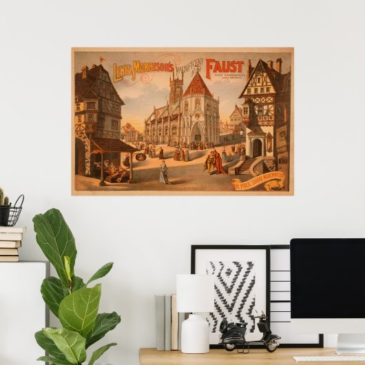 Poster Magnifique Nouveau Faust Nuremberg Allemagne Poste (Bureau à domicile)