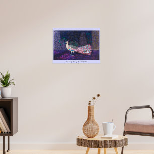 Poster Magnifique Paon Art Coloré