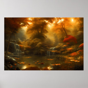 Poster Magnifique paysage d'automne classique petite criq