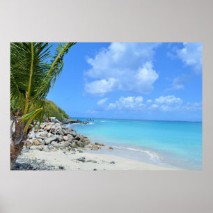 Poster Magnifique plage tropicale turquoise