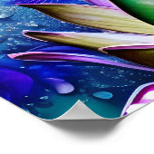 Poster Magnifique Portrait rose Lotus Flower (Coin)