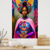 Poster Magnifique princesse africaine avec ailes (Cuisine)