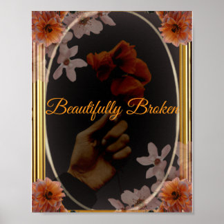 Poster Magnifiquement Brisé Floral Gothique