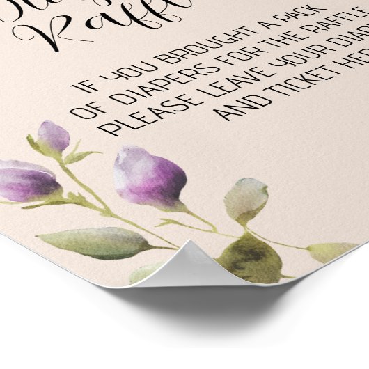 Poster Magnolia Blooms Thème Bébé Déchet Signe Raffle (Coin)