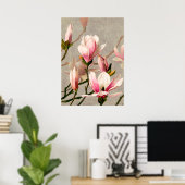 Poster Magnolia Blossoms de L. Prang & Co. (Bureau à domicile)