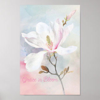 Poster Magnolia Dream : Une Symphonie de Pastels