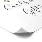 Poster Magnolia Élégant | Panneau Cartes Blanches et Cade (Coin)