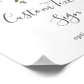 Poster Magnolia Élégant | Panneau de Texte Personnalisé B (Coin)