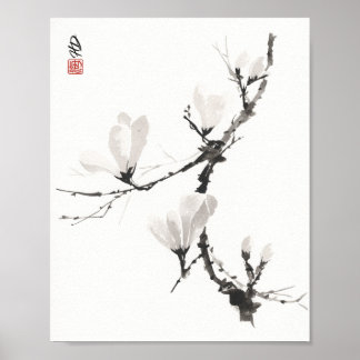 Poster Magnolia qui murmure