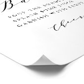 Poster Magnolia rose et Hydrangea Baby shower Momosa Bar (Coin)