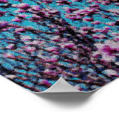 Poster Magnolia rose Fleurs Ciel Bleu Peinture Photo (Coin)