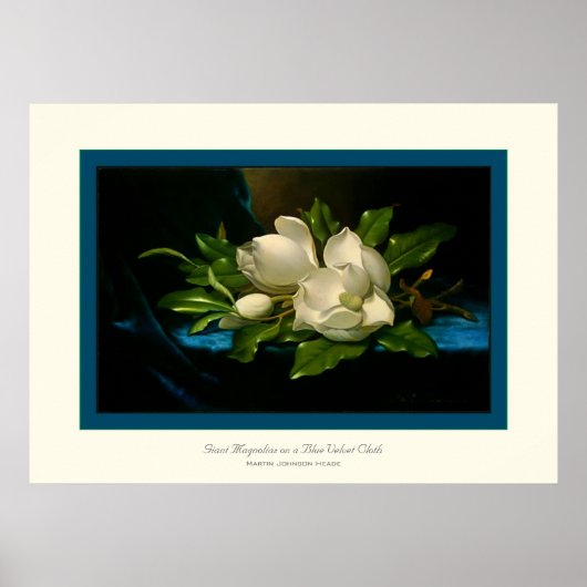 Poster Magnolias géant~ Martin Johnson Heade (Devant)