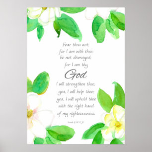 Poster Magnolias Ne Craignez Pas Écriture Biblique Isaïe 
