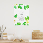 Poster Magnolias 'Ne crains pas' Écriture biblique Isaïe  (Cuisine)