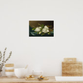 Poster Magnolias on Light Blue Velvet ,Famous Painting (Cuisine)