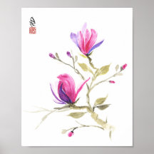 Magnolias sous la lumière du printemps