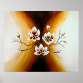 Poster magnolien, acrylique (Devant)