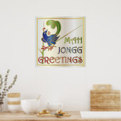 Poster Mah Jongg Christmas One Bam (Cuisine)