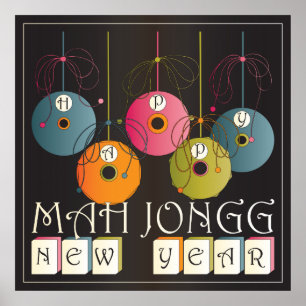 Poster Mah Jongg Nouvel An