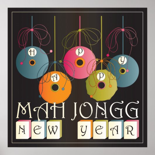 Poster Mah Jongg Nouvel An (Devant)
