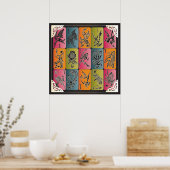 Poster Mah Jongg One Bams (Cuisine)
