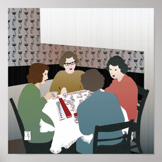 Poster Mah Jongg Retro (Devant)