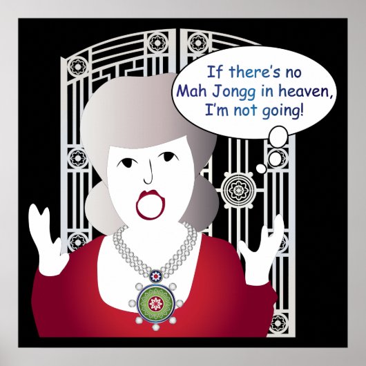 Poster Mah Jongg Sayings Heaven (Devant)