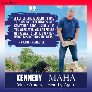 Poster MAHA Rendre l'Amérique en santé Kennedy Dog RFK jr