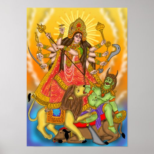 Poster Mahishasur Mardini Durga (Devant)