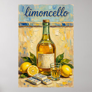 Poster Mahjong Cocktail Vintage Rétro