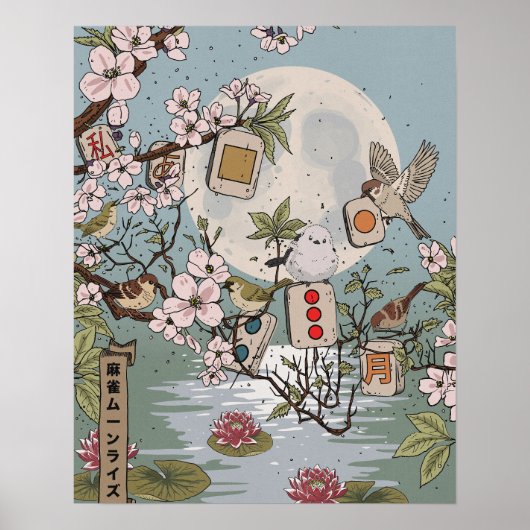 Poster Mahjong Lever de lune (Devant)
