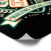 Poster Mahjong Lover Chinese Game Night Funny Mahjong Soc (Coin)