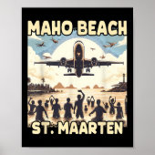 Poster Maho Beach St. Maarten (Devant)
