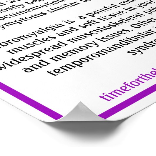 Poster Mai est le mois de sensibilisation à la fibromyalg (Coin)