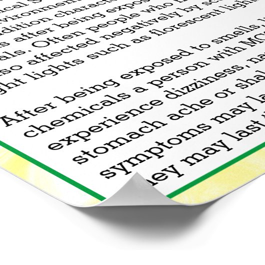 Poster Mai est une sensibilisation à la sensibilité chimi (Coin)